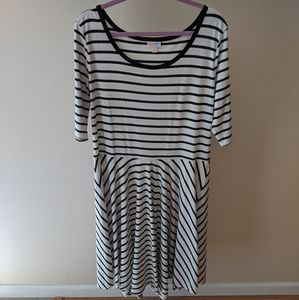 3XL LulaRoe Striped Nicole Dress